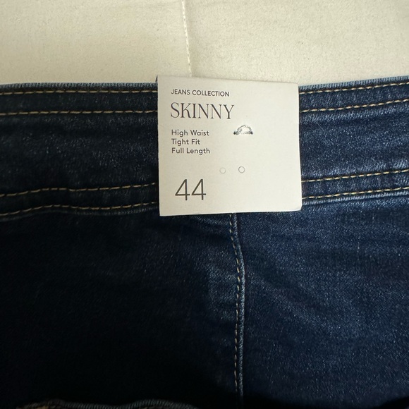 Mango High-waist Cotton Blend Jeggings in Dark Blue Denim - Picture 12 of 15